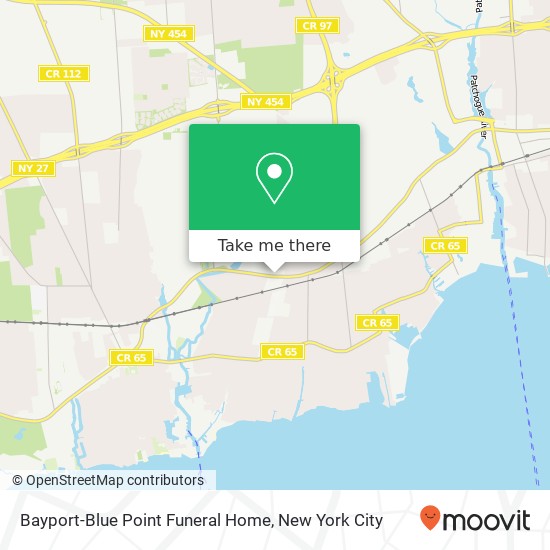 Bayport-Blue Point Funeral Home map