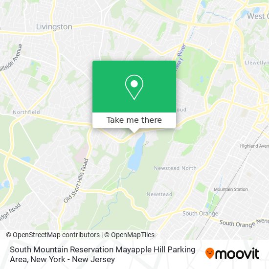 Mapa de South Mountain Reservation Mayapple Hill Parking Area