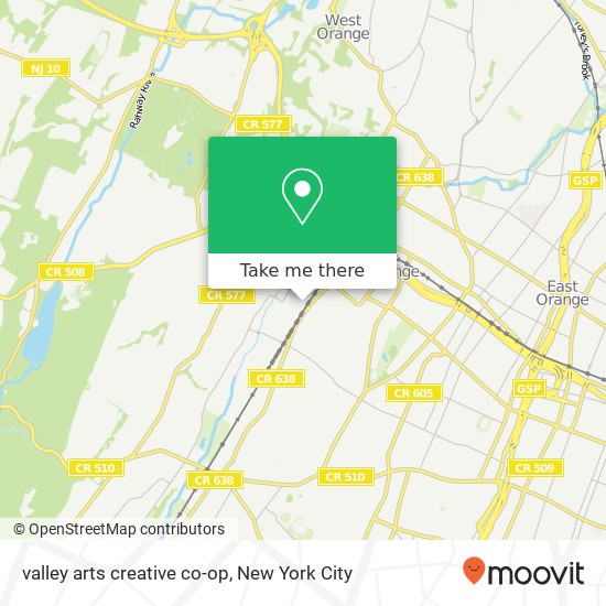 Mapa de valley arts creative co-op