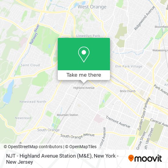 Mapa de NJT - Highland Avenue Station (M&E)