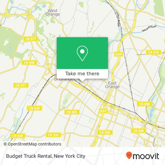 Mapa de Budget Truck Rental