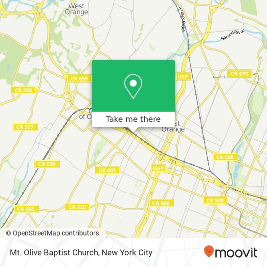 Mapa de Mt. Olive Baptist Church