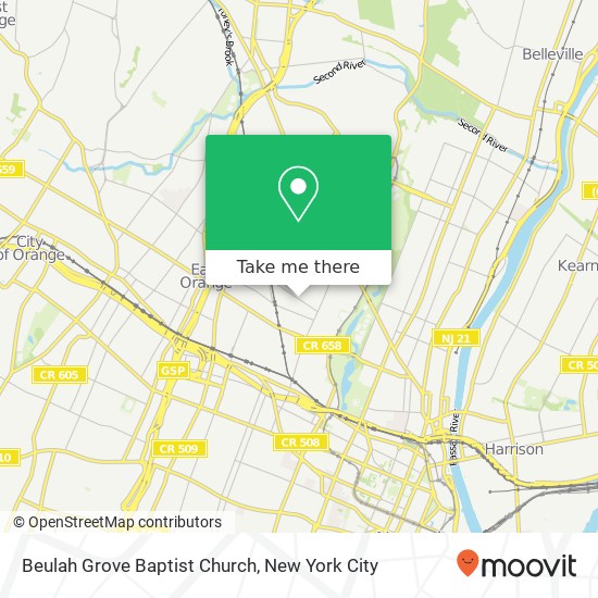 Beulah Grove Baptist Church map