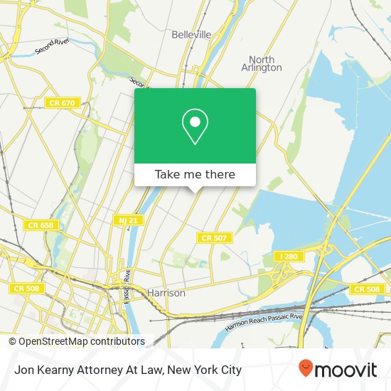 Jon Kearny Attorney At Law map