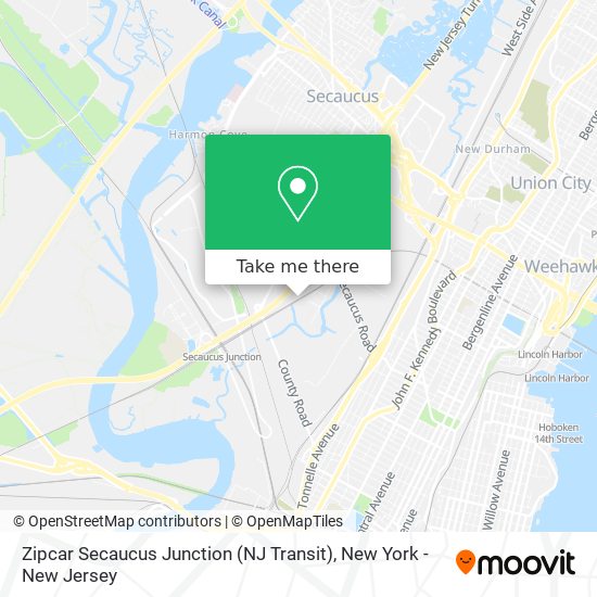 Zipcar Secaucus Junction (NJ Transit) map