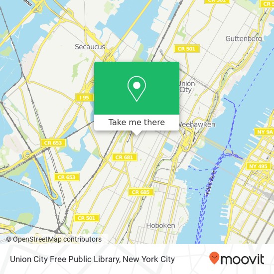 Mapa de Union City Free Public Library