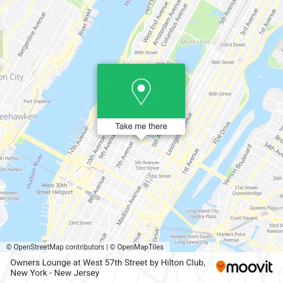 Owners Lounge at West 57th Street by Hilton Club map