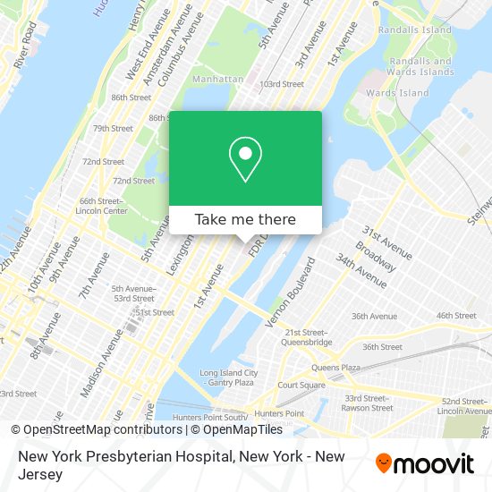 How to get to New York Presbyterian Hospital in Manhattan by Subway, Bus or  Train?