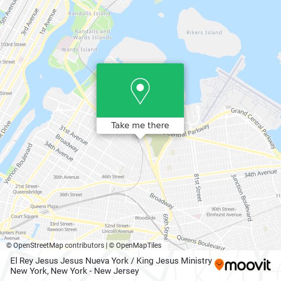 Mapa de El Rey Jesus Jesus Nueva York / King Jesus Ministry New York