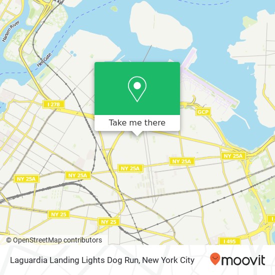 Mapa de Laguardia Landing Lights Dog Run