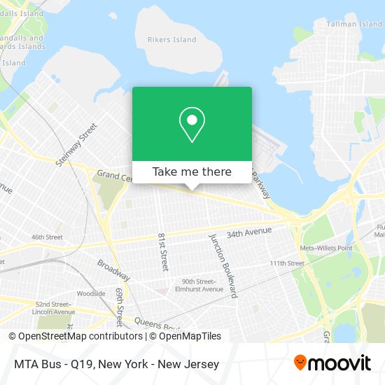 MTA Bus - Q19 map