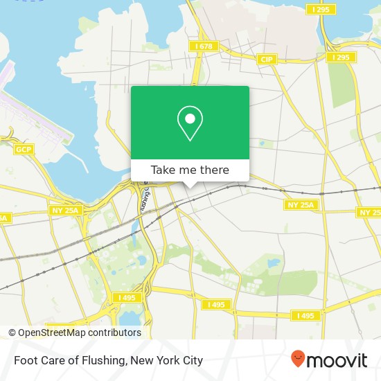 Foot Care of Flushing map