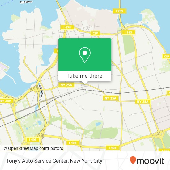 Tony's Auto Service Center map