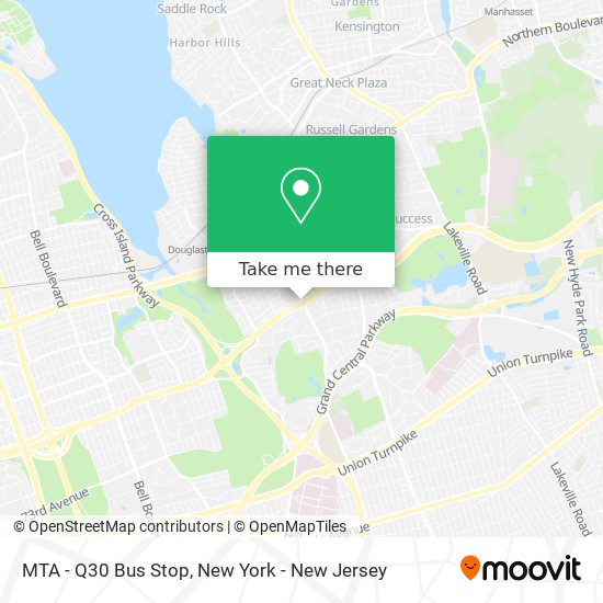 MTA - Q30 Bus Stop map