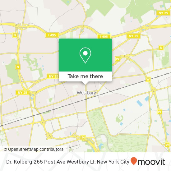 Dr. Kolberg 265 Post Ave Westbury LI map