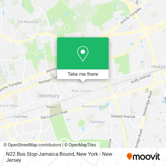 N22 Bus Stop-Jamaica Bound map