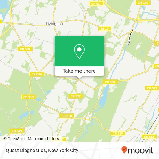 Quest Diagnostics map