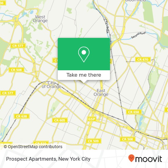 Mapa de Prospect Apartments
