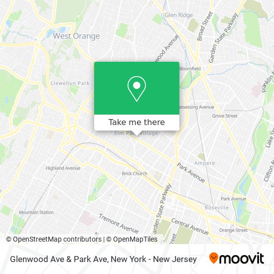 Glenwood Ave & Park Ave map