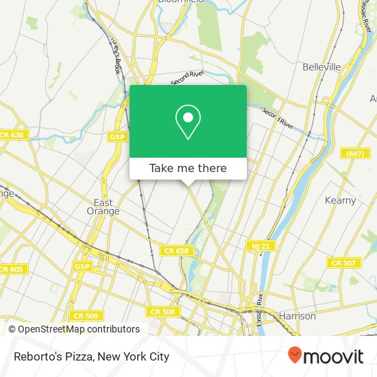 Reborto's Pizza map