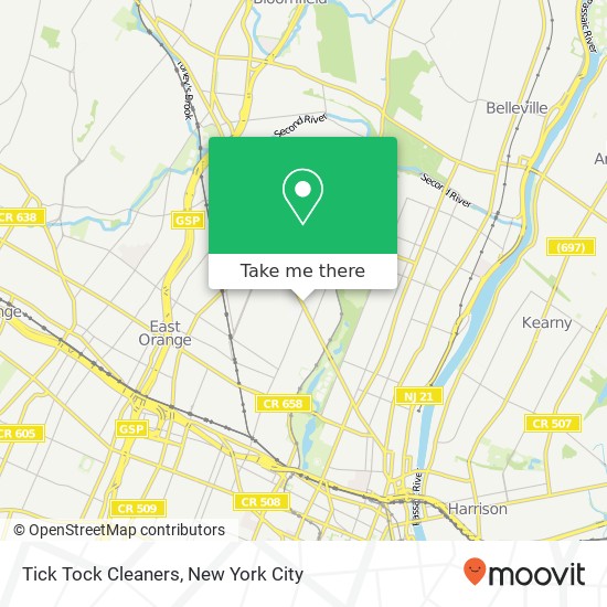 Tick Tock Cleaners map