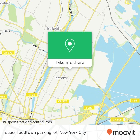 Mapa de super foodtown parking lot