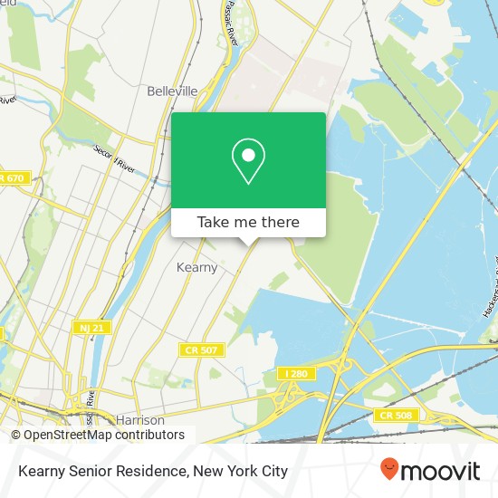Mapa de Kearny Senior Residence
