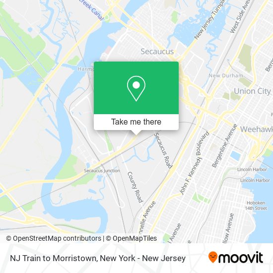 Mapa de NJ Train to Morristown