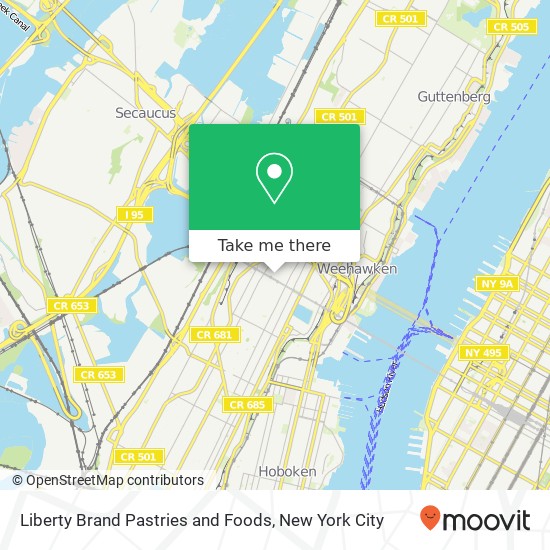 Liberty Brand Pastries and Foods map