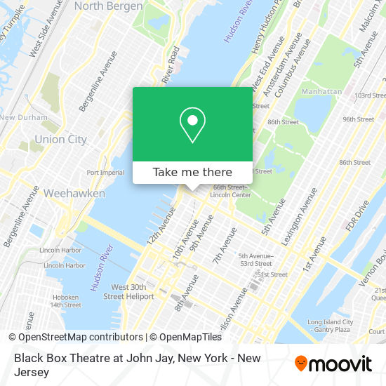 Black Box Theatre at John Jay map