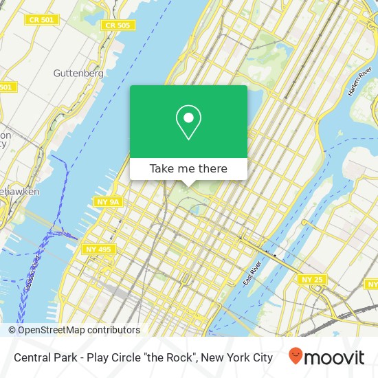 Mapa de Central Park - Play Circle "the Rock"