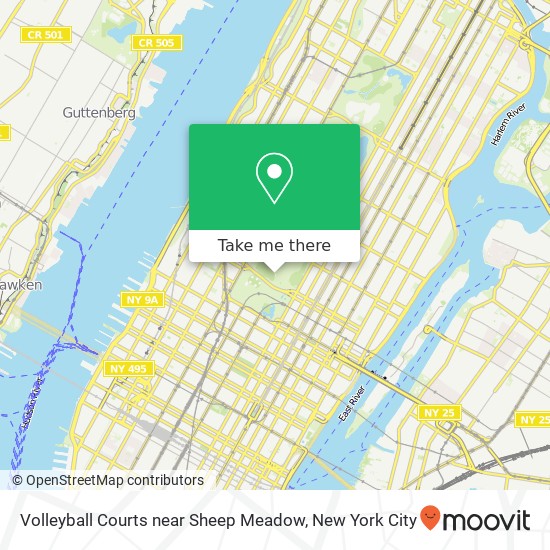 Volleyball Courts near Sheep Meadow map