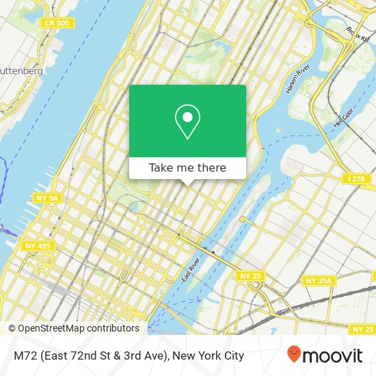 M72 (East 72nd St & 3rd Ave) map