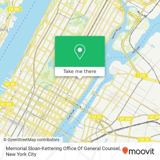Mapa de Memorial Sloan-Kettering Office Of General Counsel