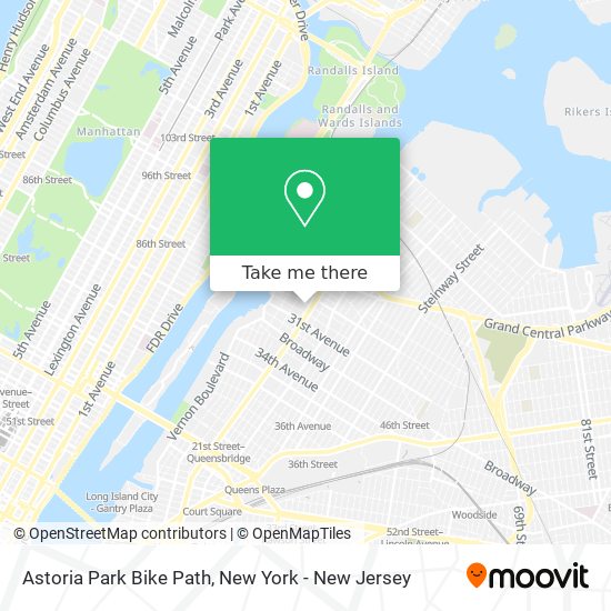 Astoria Park Bike Path map