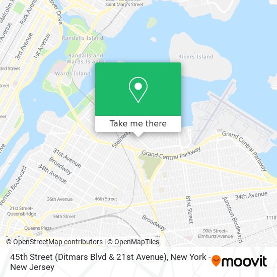 Mapa de 45th Street (Ditmars Blvd & 21st Avenue)