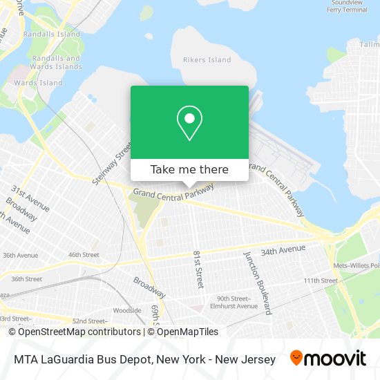 Mapa de MTA LaGuardia Bus Depot