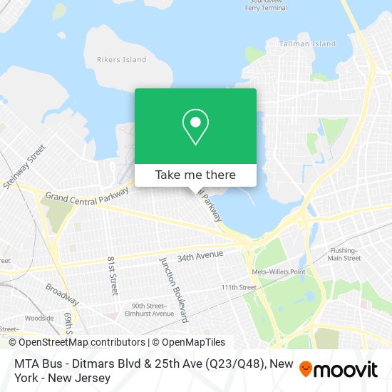 Mapa de MTA Bus - Ditmars Blvd & 25th Ave (Q23 / Q48)