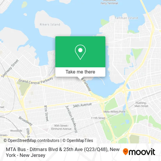 Mapa de MTA Bus - Ditmars Blvd & 25th Ave (Q23 / Q48)