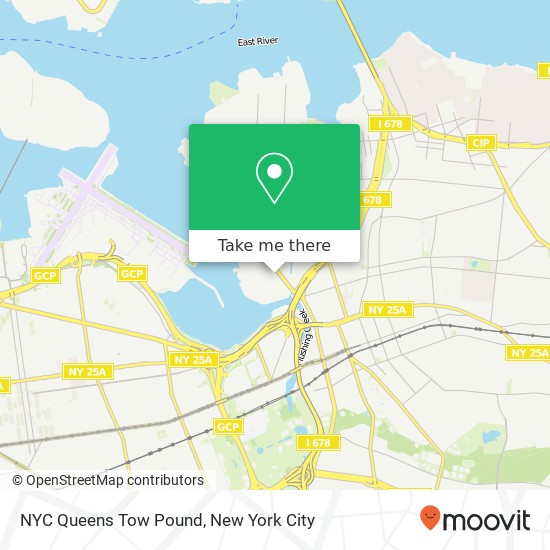 NYC Queens Tow Pound map