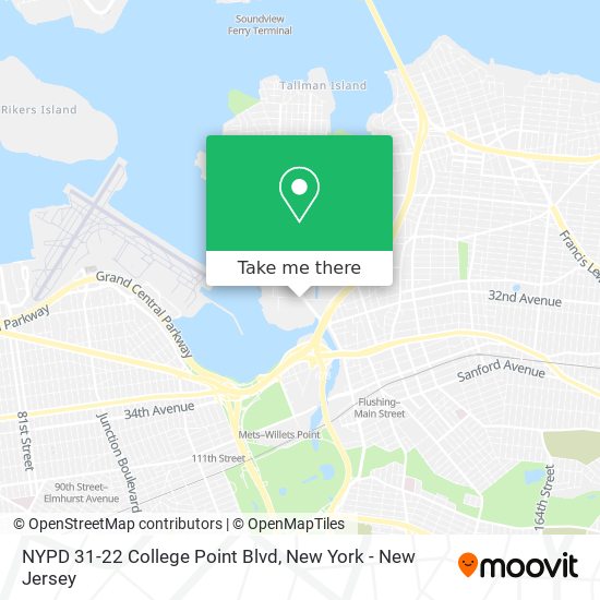 Mapa de NYPD  31-22 College Point Blvd