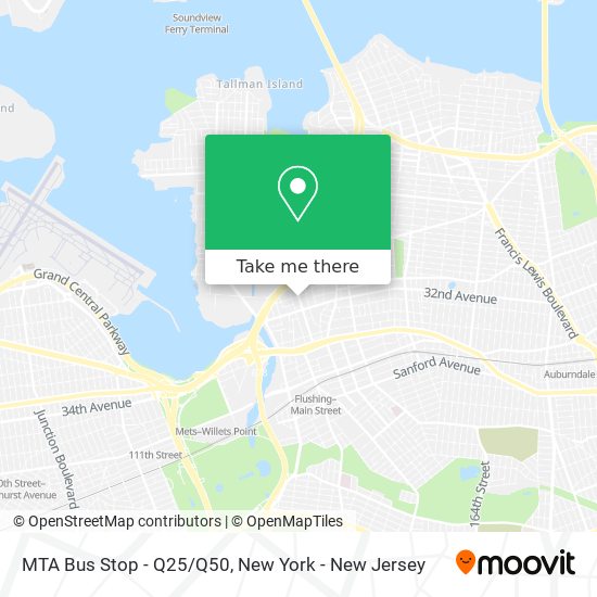 Mapa de MTA Bus Stop - Q25/Q50