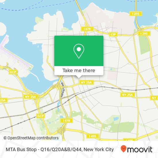 MTA Bus Stop - Q16/Q20A&B/Q44 map