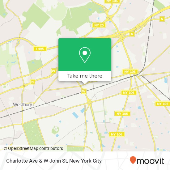 Mapa de Charlotte Ave & W John St