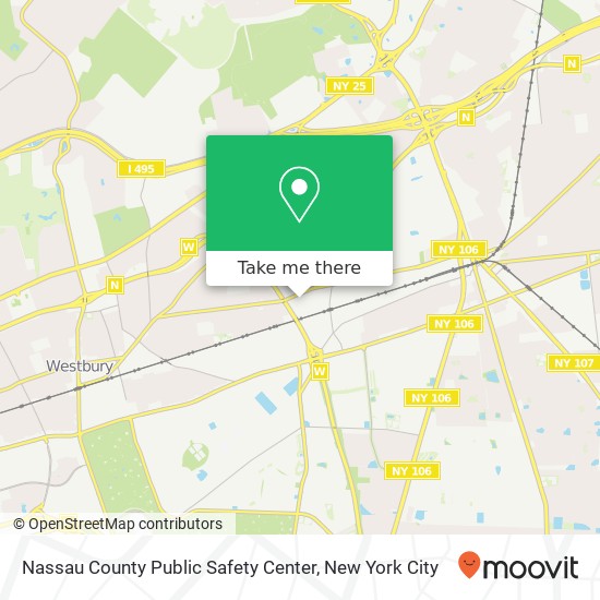 Mapa de Nassau County Public Safety Center