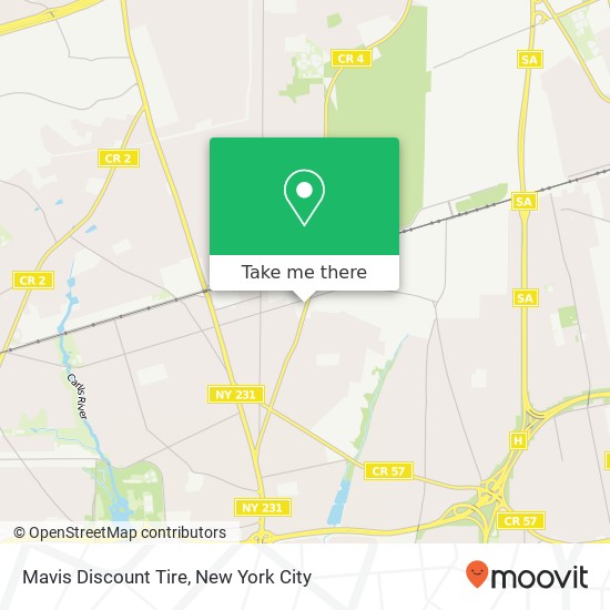 Mapa de Mavis Discount Tire