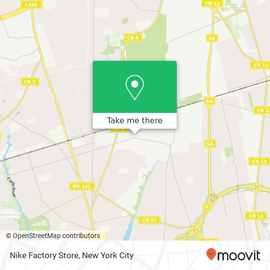 Nike Factory Store map