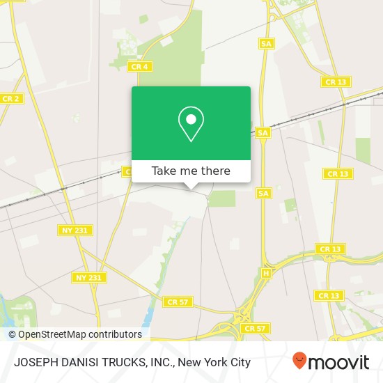 Mapa de JOSEPH DANISI TRUCKS, INC.
