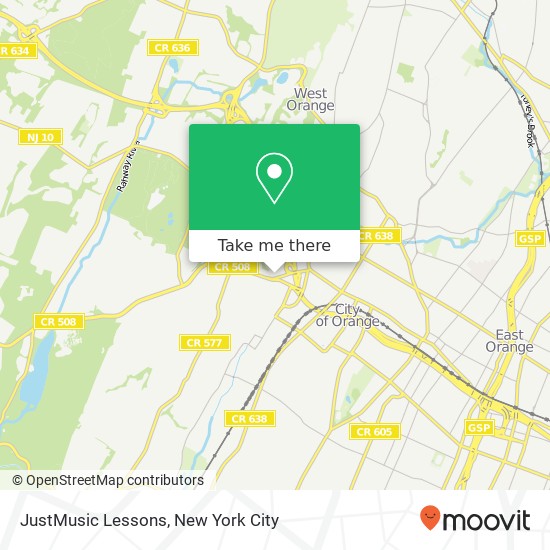 JustMusic Lessons map