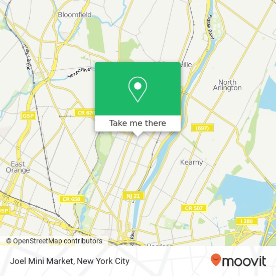 Joel Mini Market map
